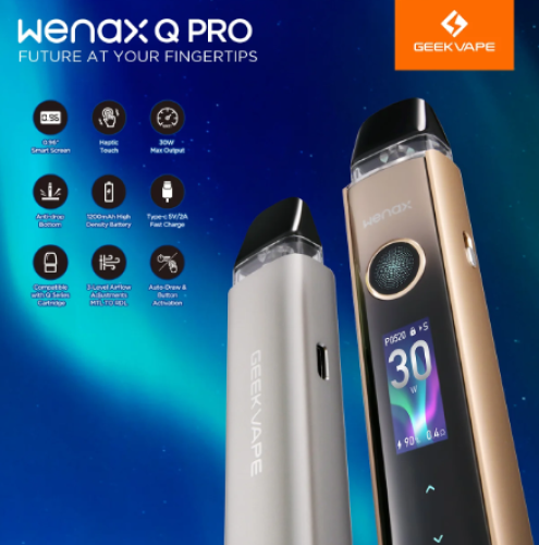 جهاز سحبة جيك فيب وينكس كيو برو 30 واط بشاشة اكترونية GEEKVAPE WENAX Q PRO