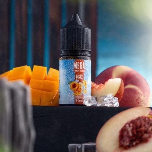 نكهة ميجا خوخ مانجو ايس سولت 30 مل MEGA MANGO PEACH ICE SALT