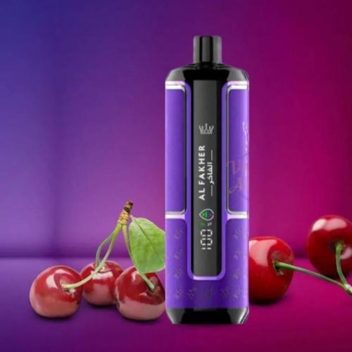 شيشة تاج الفاخر كراون بار 15000 هايبر ماكس كرز توت ALFAKHER CROWN BAR BLUEBERRY CHERRY