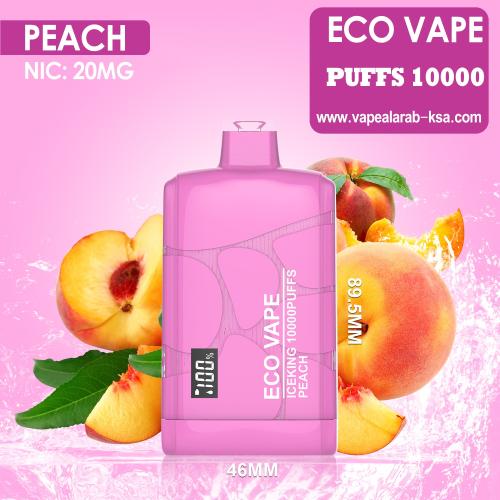 سحبة جاهزة ايكو ايس كنق خوخ 10000 موش من ECO VAPE