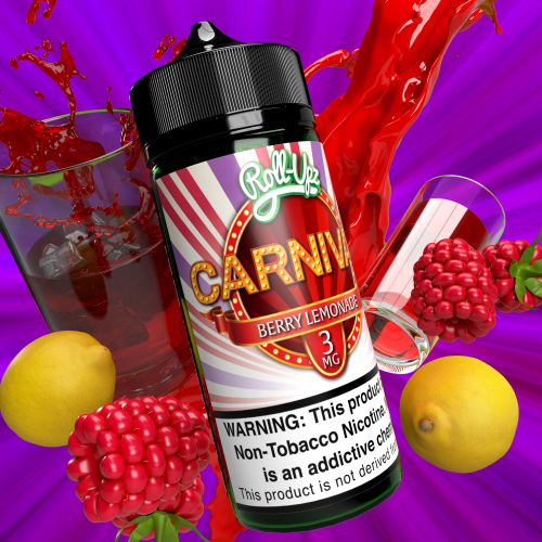 نكهة كرنفال فيب 100 ملي توت مشكل و ليمون من رول ابز ROLL UPZ Carnival Berry lemonada