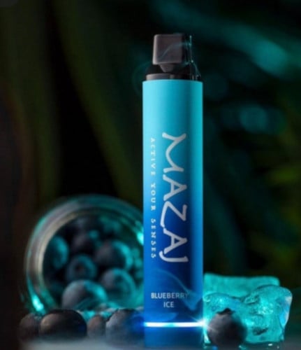 سحبة مزاج 3000 موش توت ازرق ايس تيتان قابله للشحن MAZAJ TITAN disposable