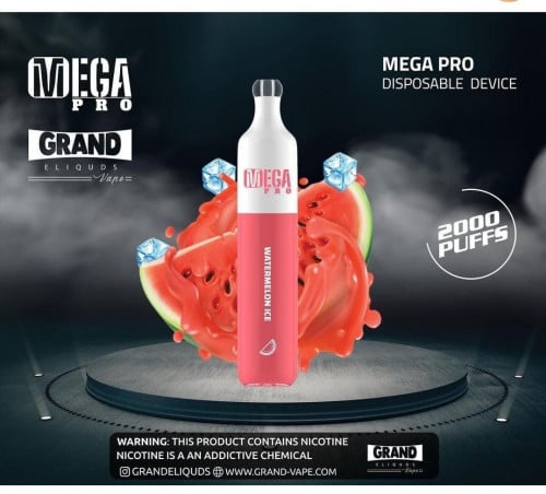 سحبة جاهزة ميقا برو 2000 موش بنكهة لوش ايس Disposable MEGA Pro