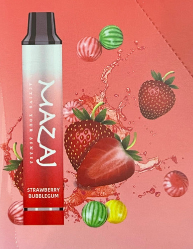 سحبة مزاج 3000 موش علكة فراولة تيتان قابله للشحن MAZAJ TITAN disposable