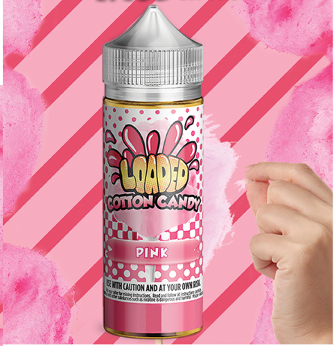 نكهة لوديد بينك كوتن كاندي (حلوى غزل البنات) فيب 120 مل Loaded pink