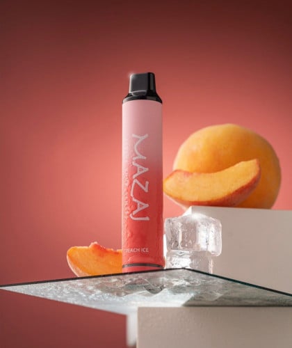 سحبة جاهزة مزاج خوخ ايس 3000موش تيتان قابله للشحن Mazaj TITAN disposable