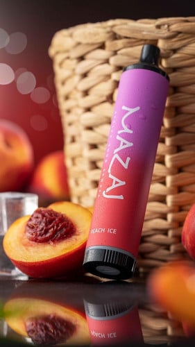 سحبة مزاج ديمون 5000 موشه خوخ ايس 20 نيكوتين - Mazaj Demon PEACH ICE