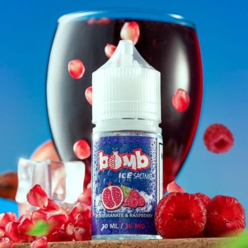 نكهة بومب رمان توت أحمر ايس سولت BOMB POMEGRANATE RASPBERRY ICE