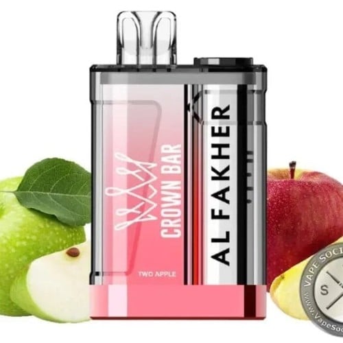 سحبة كراون بار 9000 موشة تفاحتين 20 نيكوتين من الفاخر