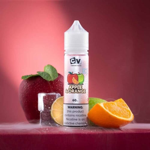 نكهة فيب كوكتيل تفاح مع البرتقال بارد و الرائعة من سي في CV APPLLE & ORANGE ICE