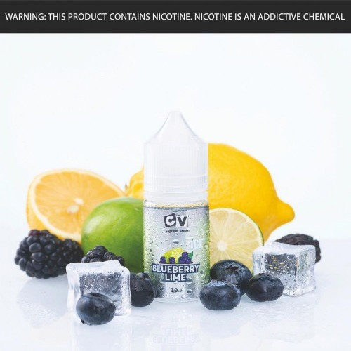 نكهة توت ازرق وليمون بارد من سي في بلو بيري ليمون ايس سولت CV BLUEBERRY LIME Ice