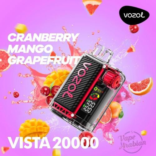 سحبة فوزول فيستا 20000 VOZOL VISTA كشمش مانجو جريب فروت CRANBERRY MANGO GRAPEFRUIT