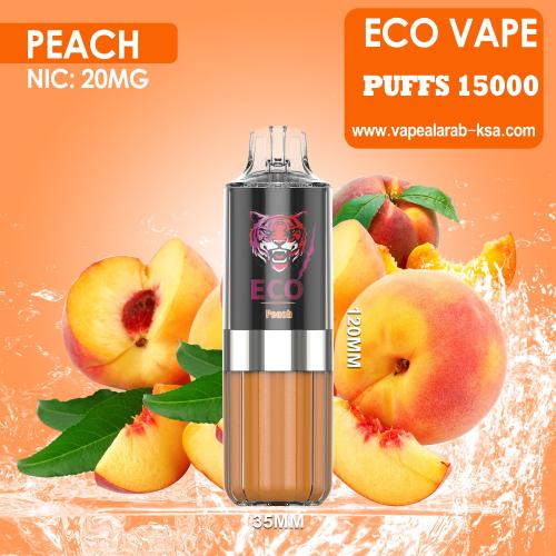 شيشة جاهزة ايكو هوكا خوخ 15000 موش من ECO VAPE