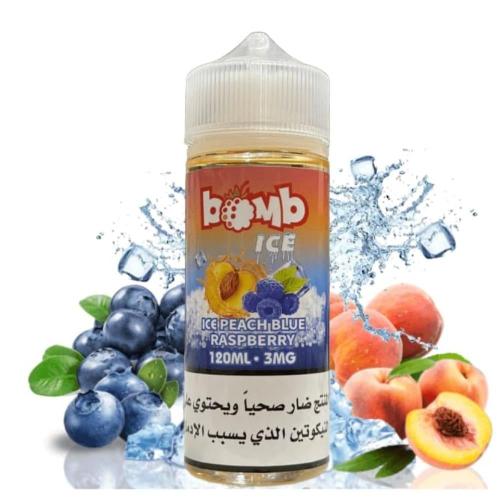 نكهة بومب خوخ توت ازرق ايس 120ML فيب BOMB ICE PEACH BLUE RASPBERRY