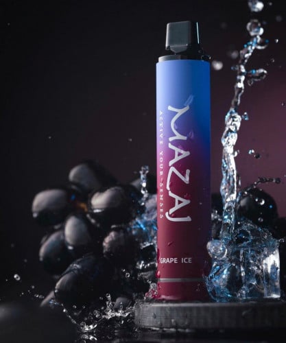 سحبة جاهزة مزاج عنب ايس 3000موش تيتان قابله للشحن Mazaj TITAN disposable