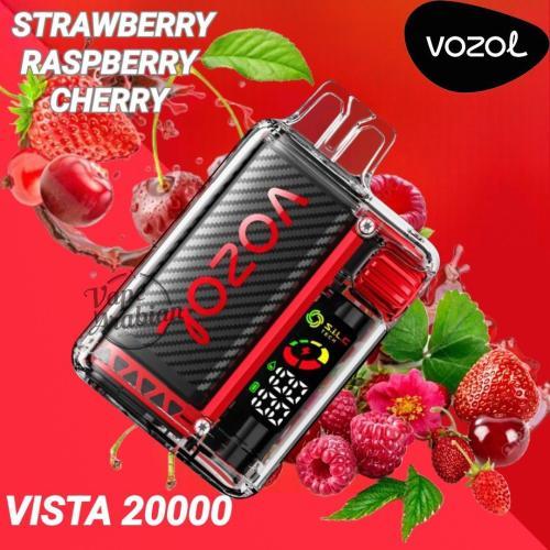سحبة فوزول فيستا 20000 VOZOL VISTA فراولة رازبيري كرز STRAWBERRY RASPBERRY CHERRY
