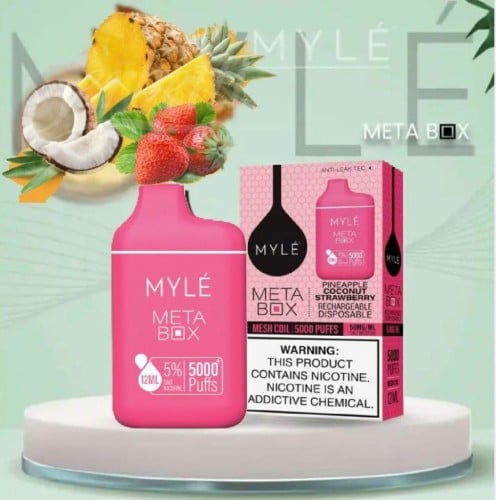 سحبة مايلي ميتا بوكس أناناس جوز هند فراولة 5000 سحبة MYLY META BOX