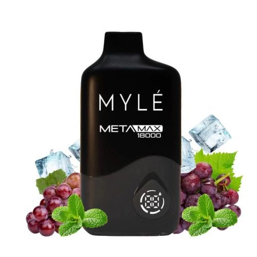سحبة مايلي ميتا ماكس 18000 سحبة عنب نعناع MYLE META MAX GRAPE MINT