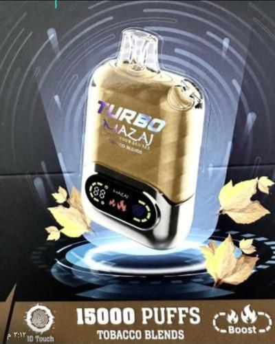 سحبة مزاج تيربو 15000 بنكهة توباكو بلند MAZAJ TURBO TOBACCO BLEND