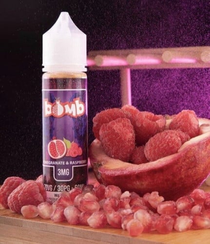 نكهة فيب رمان توت احمر القنبلة بومب الشهيرة BOMB POMEGRANATE & RASPBERRY