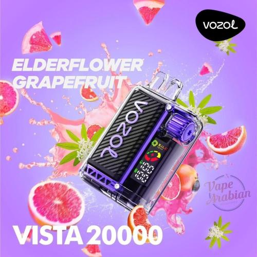 سحبة فوزول فيستا 20000 VOZOL VISTA زهرة البيلسان و جريب فروت ELDERFLOWER GRAPEFRUT