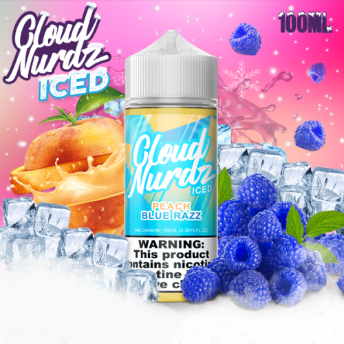 نكهة كلاود نيردز خوخ توت ايس فيب Claud Nurdz PEACH BLUE RASPBERRY Ice