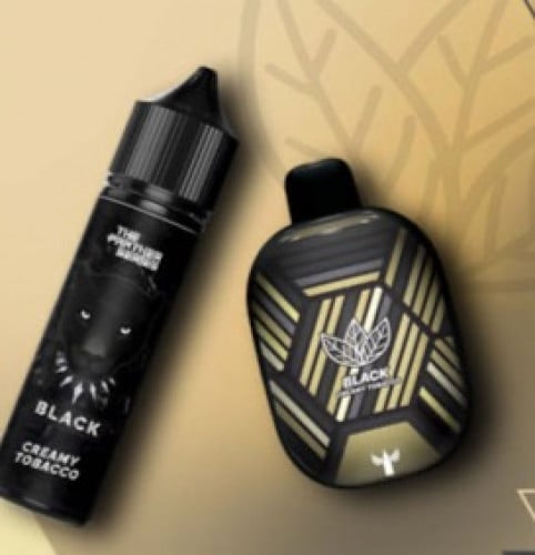 سحبة بنك بانثر بار بلاك كريمي توباكو  5500 موشه Panther Bar BlAk Creamy tobacco من دكتور فيب