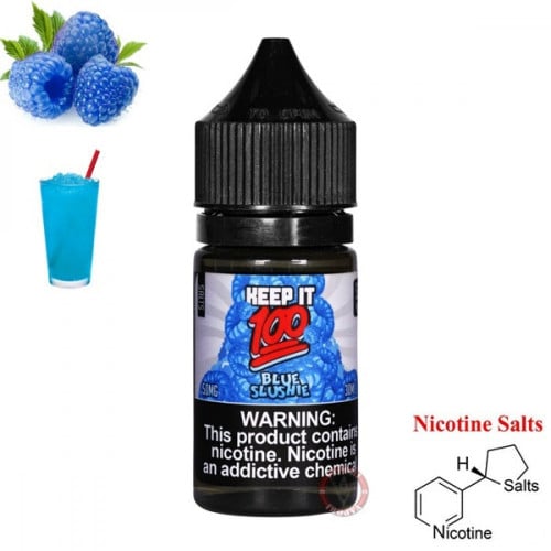 نكهة كيب ات 100سلاش توت ازرق الرهيبه سولت Keep It 100 Blue Slushie