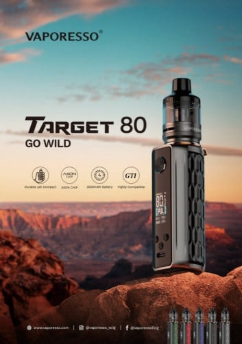 جهاز شيشة تارجيت 80 VAPORESSO TARGET مزودة بطارية داخله_فيب