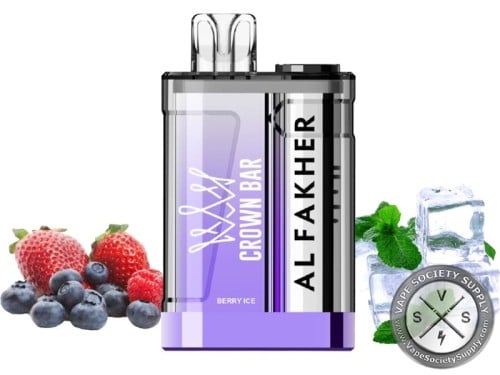 سحبة كراون بار كرستال 9000 سحبه توت بيري ايس من تاج الفاخر CROWN BAR