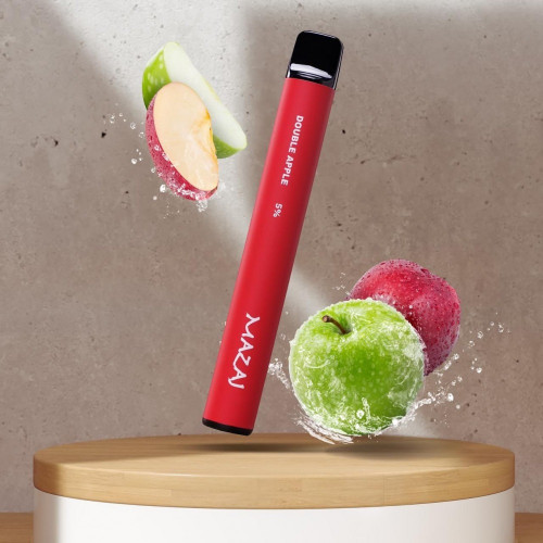 سحبة مزاج 1000 موشه MAZAJ تفاحتين 20 و 50 نيكوتين - MAZAJ disposable DOUBLE APPLE