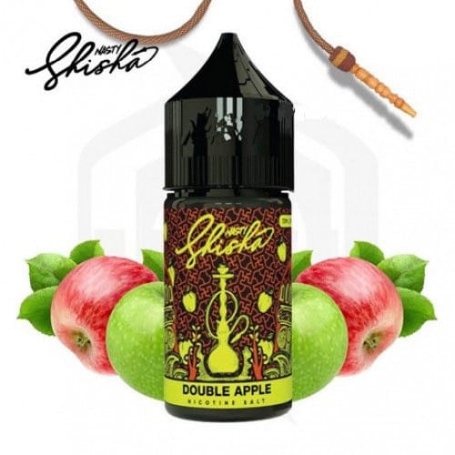 نكهة ناستي شيشة تفاحتين الرائعة سولت NASTY Shisha DOUBLE APPLE