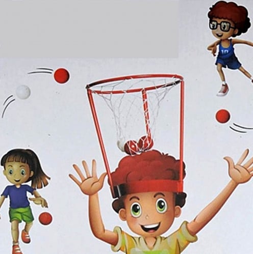 لعبة كرة سلة للأطفال والكبار تثبت السلة على الرأس