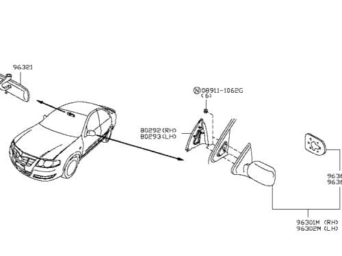 مراية صني عادي 2008/2010 تايواني