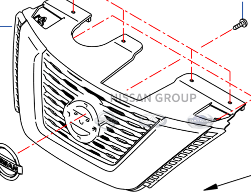 شبك امامي اكس تريل 2019/2020 اصلي وكالة