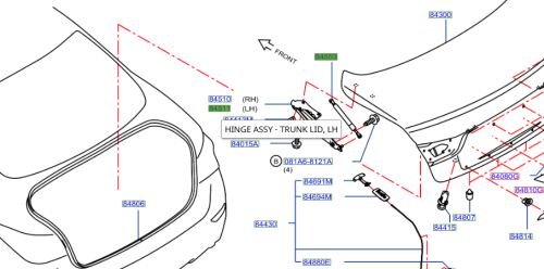 طقم حبتين مساعد شنطة Q50 2013/2019 جودة عالية صناعة شركة STABILUS