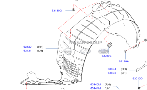 بطانة رفرف امامي نيسان مكسيما 2016/2022-تجاري
