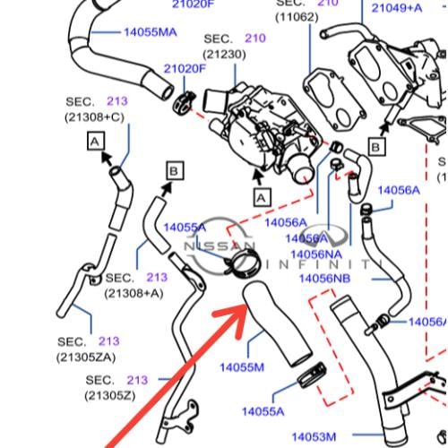 خرطوش بلف الحراره الكتروني نيسان باترول 2010/2020