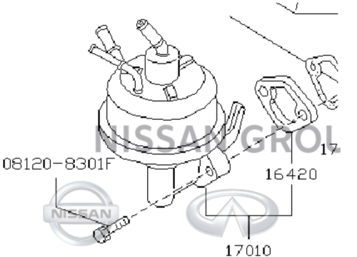 PUMP طرمبة بنزين امامي نيسان باترول 88/97 كربريتر