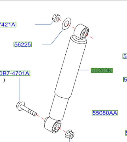 مساعد خلفي نافارا بيك اب 2012/2014