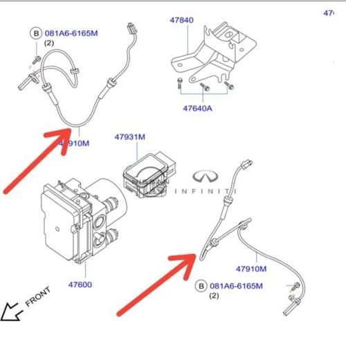 حساس ABS امامي نيسان التيماء 2010 أصلي وكالة