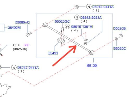 عمود خلف الدفرنس الخلفي نيسان باترول 4500+4800