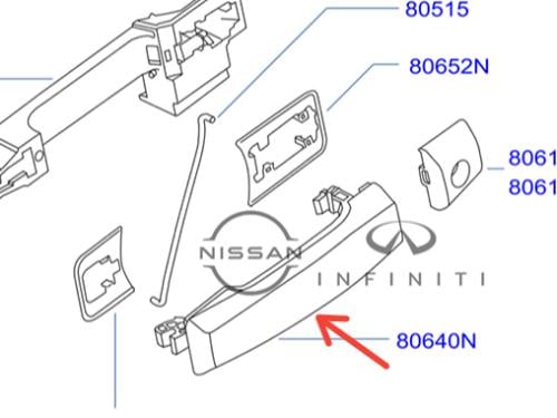 GRIP-DOORيد باب امامي خارجي نيسان ارمادا 2006/2015