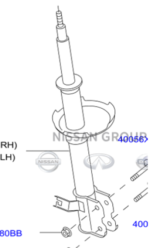 مساعد امامي  نيسان صني 2001/2012-KYB