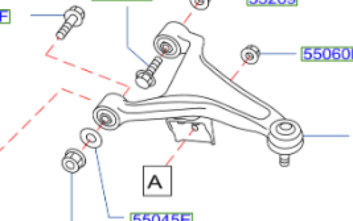 مقص خلفي فوق FX انفينتي 2009-2017 Infiniti 555021CA0A
