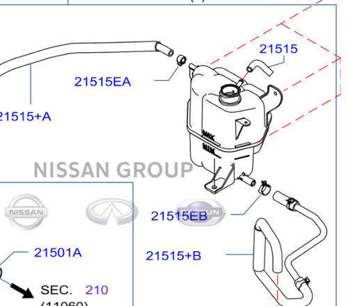 قربة ماء رديتر نيسان نافارا 2007/2014