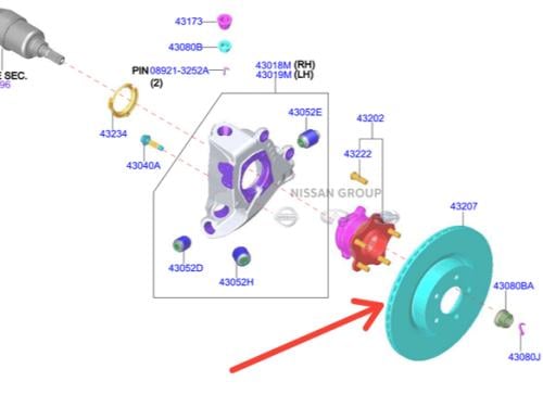 هوب خلفي إنفينيتي QX60 2021/2024  اصلي وكالة