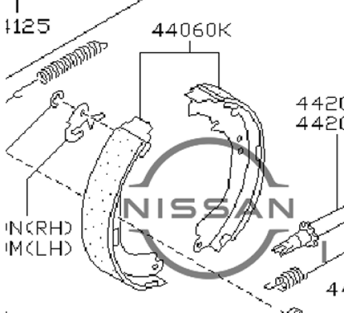 قماش فرامل خلفي نيسان باترول 1989/1991