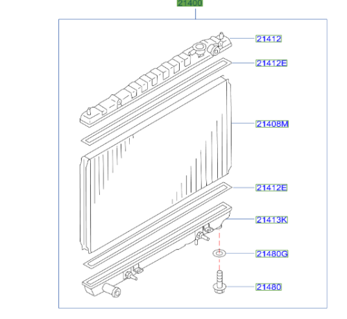 رديتر ماء نيسان باثفيندر 2003/2005 مكينة 3500_(761007)_ صناعه تايلندية