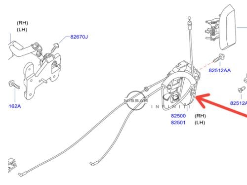 قفل التحكم للباب الخلفي نيسان ارمادا 2006/2015